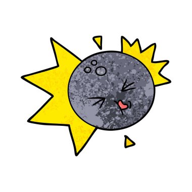 Bowling topu çarpıcı karikatür