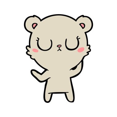 ayı çizgi film karakteri vektör çizim 