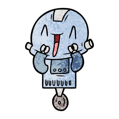 Çizgi film robotunun vektör çizimi 