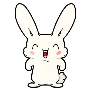 Çizgi film tavşanının vektör çizimi