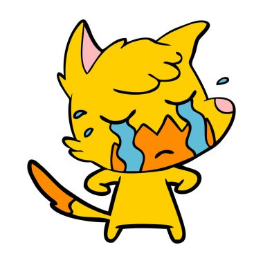 üzgün küçük tilki çizgi film karakteri