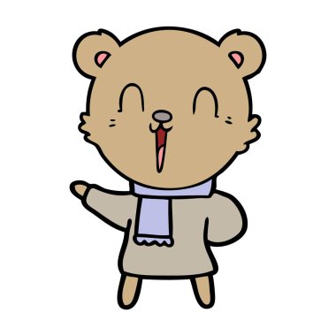 ayı çizgi film karakteri vektör çizim 