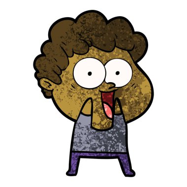 vektör çizim karikatür mutlu adam