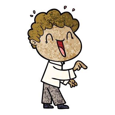 vektör çizim karikatür mutlu adam