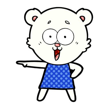 Kutup Ayısı Çizgi Filminin Vektör İllüstrasyonu