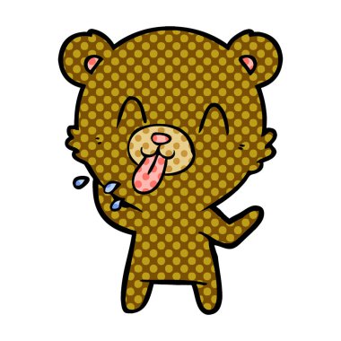 ayı çizgi film karakteri vektör çizim 