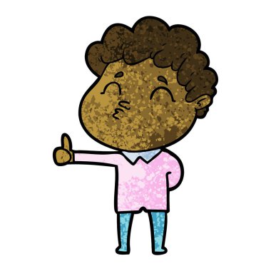 surat asmayı çizgi film adam vektör çizim