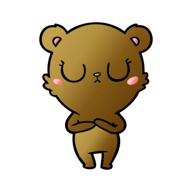 ayı çizgi film karakteri vektör çizim 