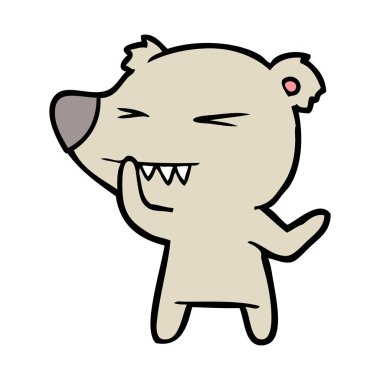 ayı çizgi film karakteri vektör çizim 