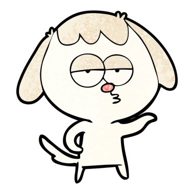 sıkılmış vektör çizim karikatür köpek