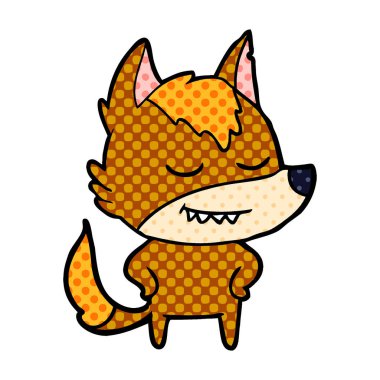 Tilki çizgi film karakteri vektör çizim