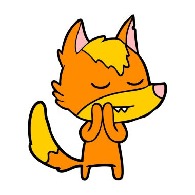 Tilki çizgi film karakteri vektör çizim