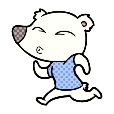 Kutup Ayısı Çizgi Filminin Vektör İllüstrasyonu