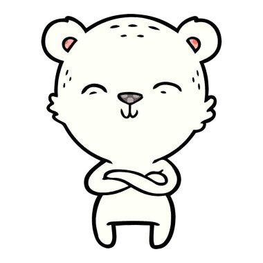 Kutup Ayısı Çizgi Filminin Vektör İllüstrasyonu