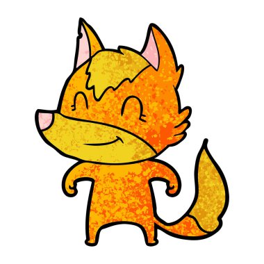 Tilki çizgi film karakteri vektör çizim