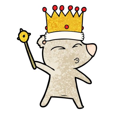 vektör çizim karikatür ayı ıslık