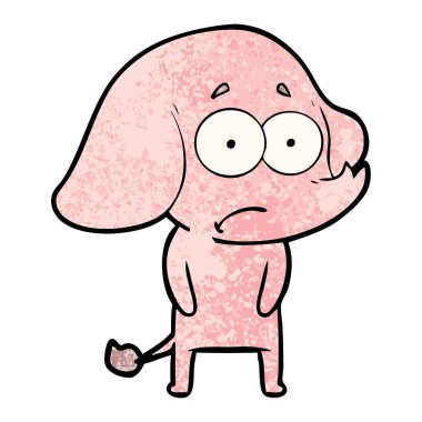 vektör çizim karikatür emin fil