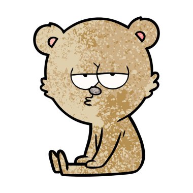 ayı çizgi film karakteri vektör çizim 