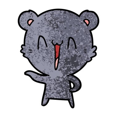 ayı çizgi film karakteri vektör çizim 