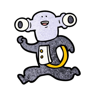 Dostu karikatür yabancı çalışan