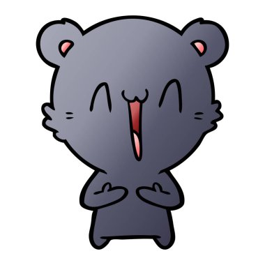 ayı çizgi film karakteri vektör çizim 