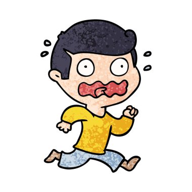 çizgi film adam tamamen stresli