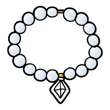 vektör çizim karikatür inci kolye