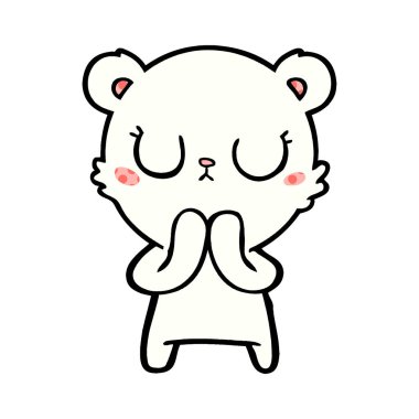 Kutup Ayısı Çizgi Filminin Vektör İllüstrasyonu