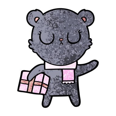 çizgi film chraracter hediye ile ayı