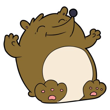 Çizgi film ayısının vektör çizimi