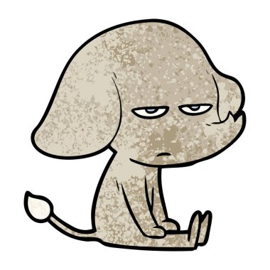 vektör çizim rahatsız çizgi fil