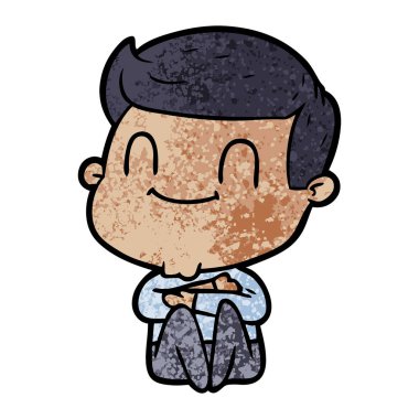 vektör çizim karikatür dostça adam 