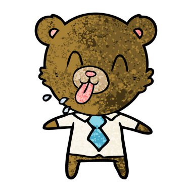 kaba karikatür ayı vektör çizim