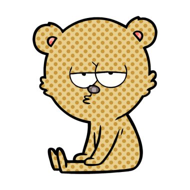 ayı çizgi film karakteri vektör çizim 