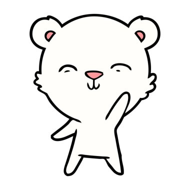 Kutup Ayısı Çizgi Filminin Vektör İllüstrasyonu