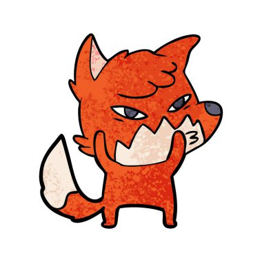 Akıllı karikatür fox vektör çizim