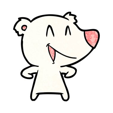 Kutup Ayısı Çizgi Filminin Vektör İllüstrasyonu