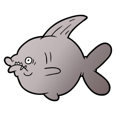 Çizgi film balıklarının vektör çizimi