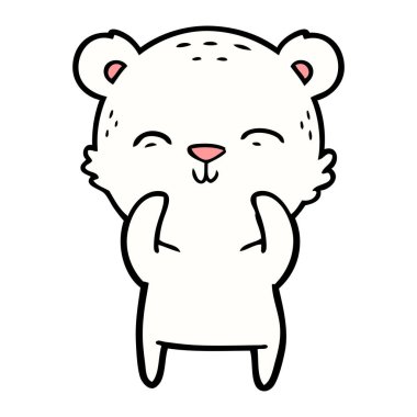 Kutup Ayısı Çizgi Filminin Vektör İllüstrasyonu