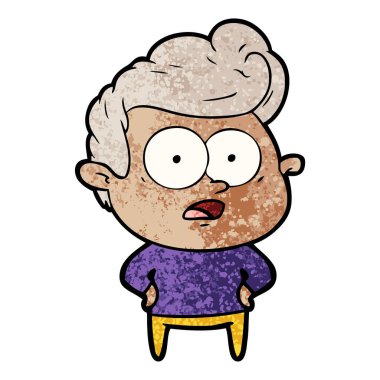  vektör çizim karikatür bakan adam