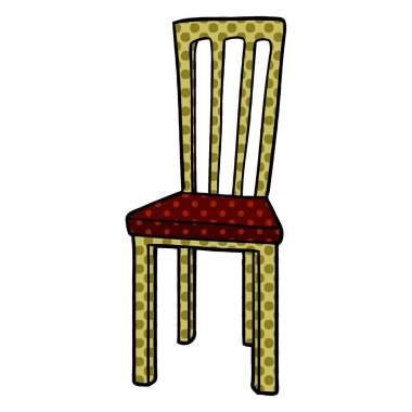 Çizgi film sandalyesinin vektör illüstrasyonu