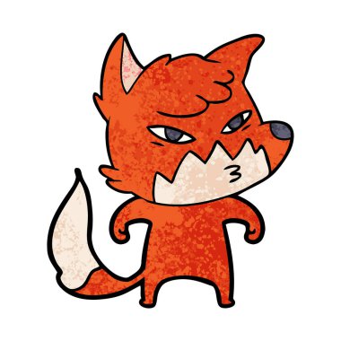 Akıllı karikatür fox vektör çizim