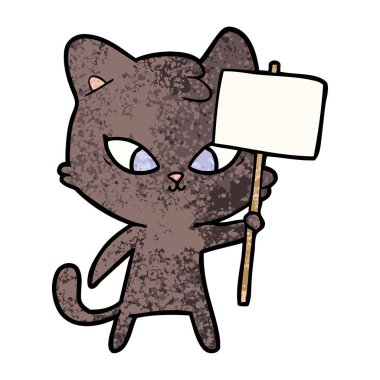 Çizgi film kedisinin vektör çizimi