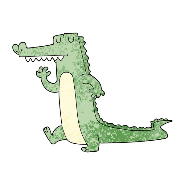 Vektor Illusztrációja Rajzfilm Krokodil — Stock Vector