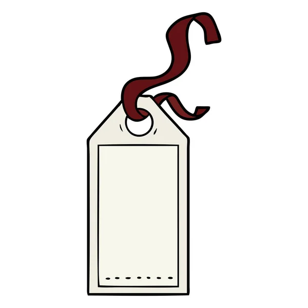 Illustration Vectorielle Étiquette Bagage Dessin Animé — Image vectorielle