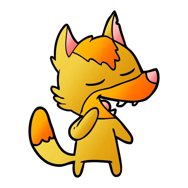 Vektor Illustration Der Fuchs Cartoon Figur — Stockvektor