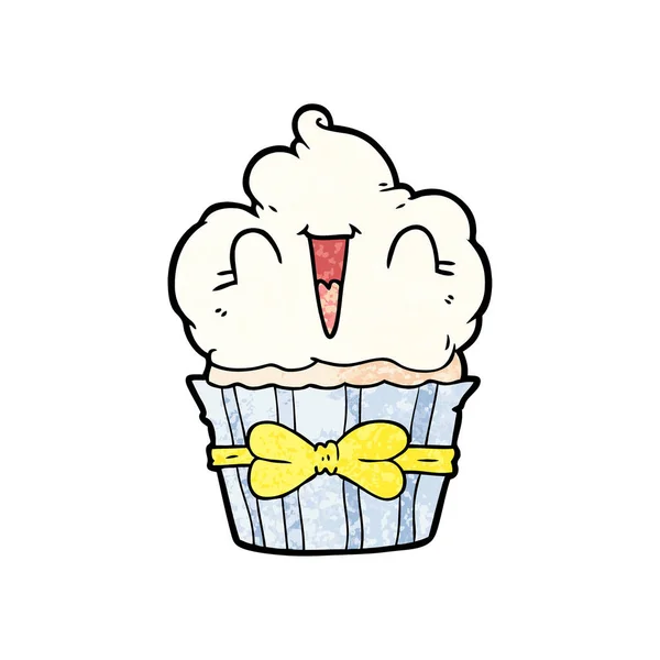 Vektor Illustration Von Cartoon Cupcake — Stockvektor