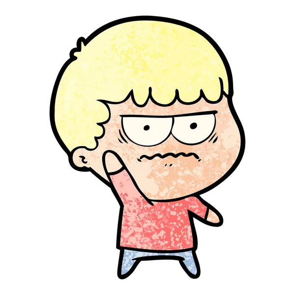 腹が立つ男漫画のベクトル イラスト — ストックベクタ