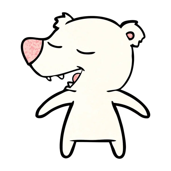 Vector Illustration Polar Bear Cartoon — Stock Vector