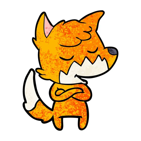 友好卡通狐狸的媒介例证 — 图库矢量图片